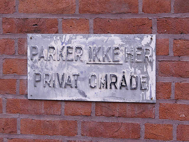 Parker ikke her – privat område